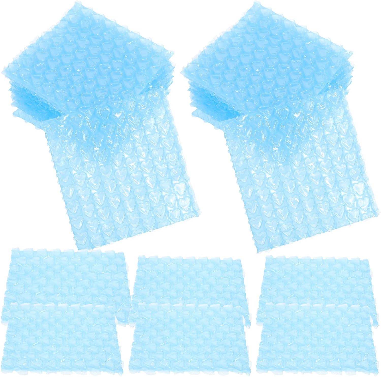 GANAZONO 50pcs Heart-shaped Bubble Packing Pouches Plastic Air Pillow Packaging Bags for Shipping and Box Void Filler with Space-saving and Efficient Protection