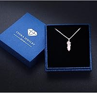 Vista 7 de CUOKA MIRACLE Collar de serpiente, collar de cuarzo, collar con colgante de cristal curativo, collar de plata de ley 925, collar de cristal