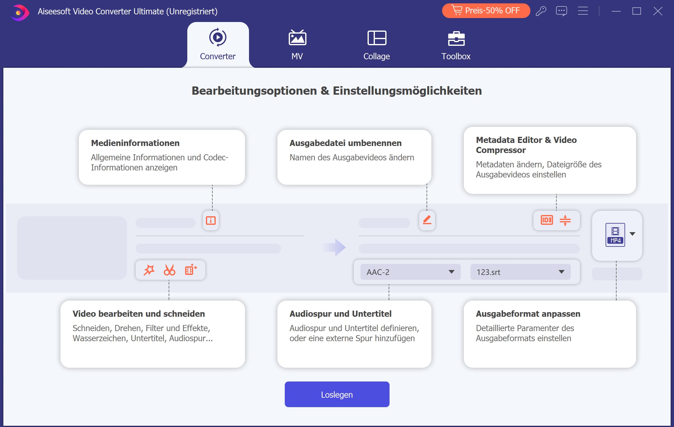 Aiseesoft Video Converter Ultimate | Kompatibel mit Windows | 1 Gerät | Lifetime | Video und Audio umwandeln und bearbeiten | Aktivierungscode per E-Mail