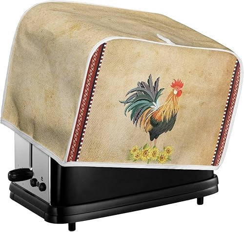 Miniatura 5 de Girasol Gallo 2 rebanadas Tostadora cubierta apta para la mayoría de tostadoras estándar Panera Horno Pscrowave Horno Tostador Polvo Protector de