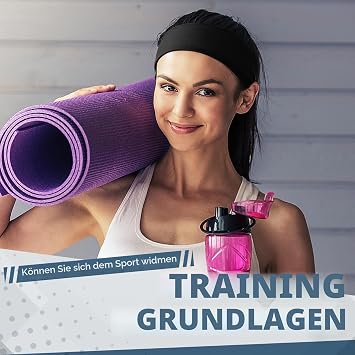 Beister 5 Stück Sport Stirnbänder Schweißband rutschfest Damen Herren Weiches Dehnbares Material Rutschfest Nahtlos Helmkompatibel. Für Laufen Yoga Radfahren Basketball & Fitness.