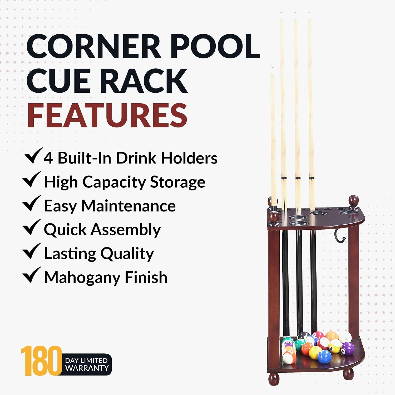 Hathaway Regent Corner Floor Cue Rack