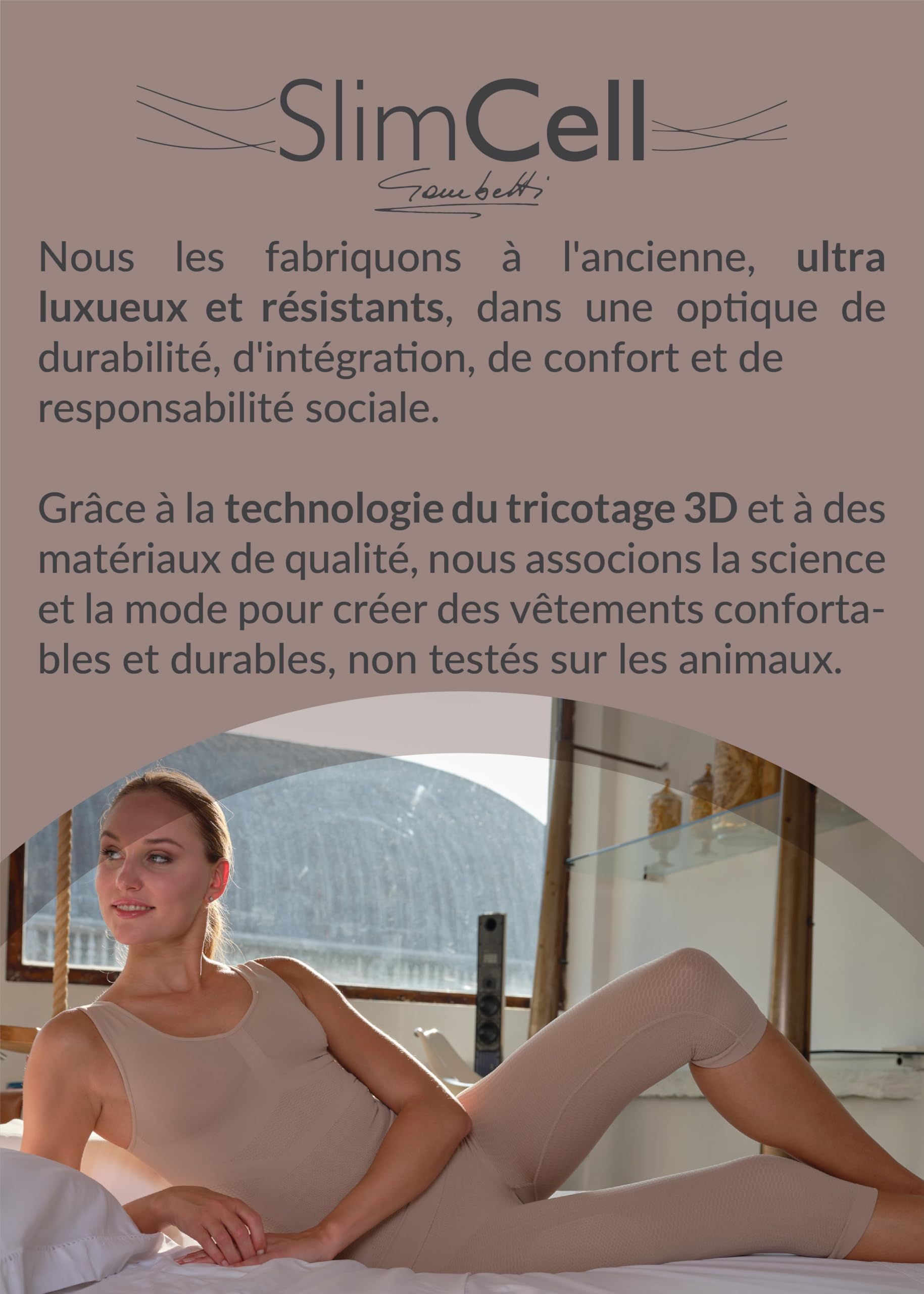 SLIMCELL Body Gainant Femme Ventre Plat Massage Anti Cellulite – Body Sculptant Gainant Amincissant, Shapewear Femme Sans Couture, Lingerie Gaine Ventre Plat Extra Fort - Made in Italy
