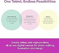Vista 7 de Wacom CTL4100 Intuos - Tableta de dibujo con 3 programas de software incluidos, 7.9 "x 6.3", color negro.