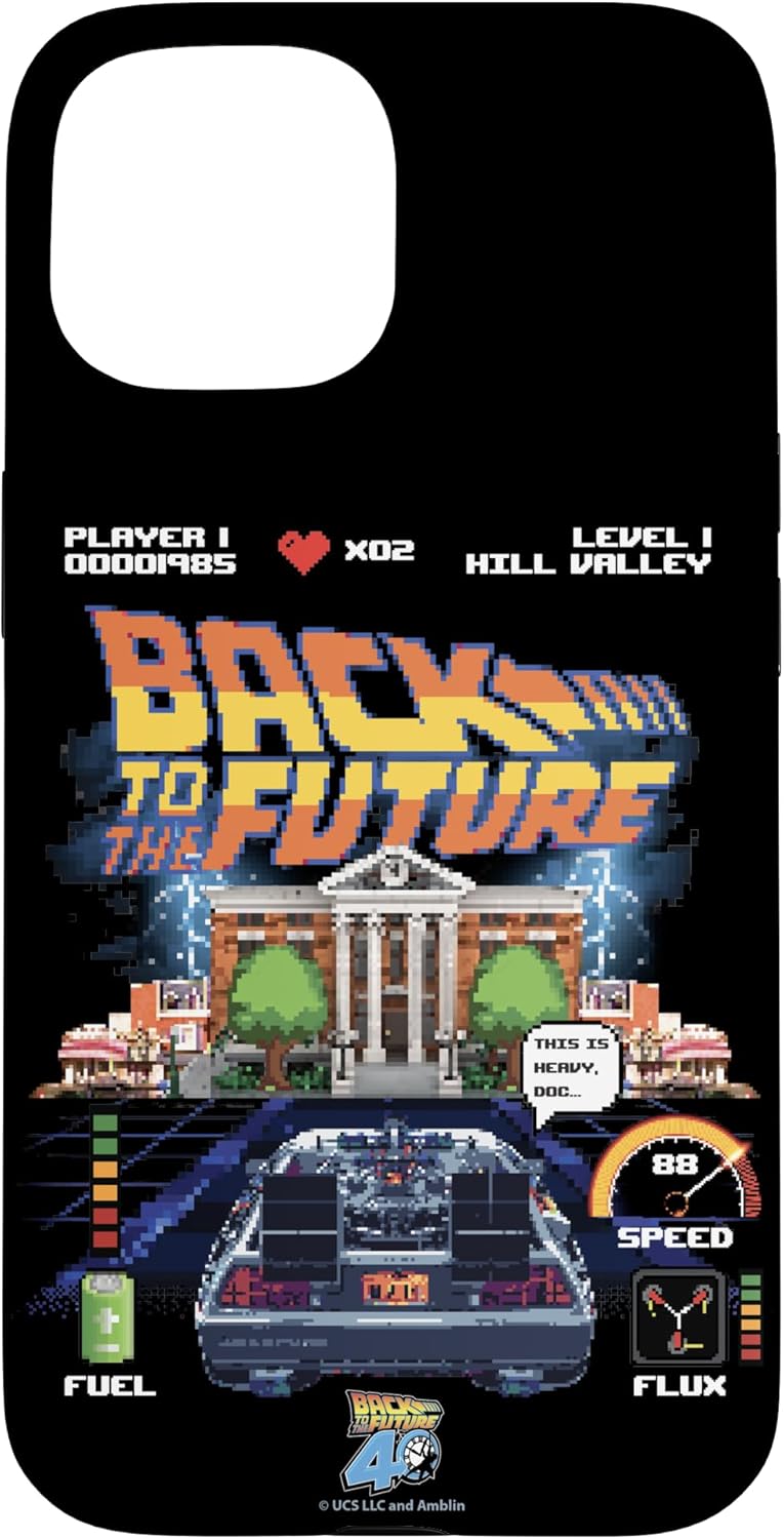Back to The Future 40th Anniversary Video Game Style Case for iPhone 17 Pro Max
