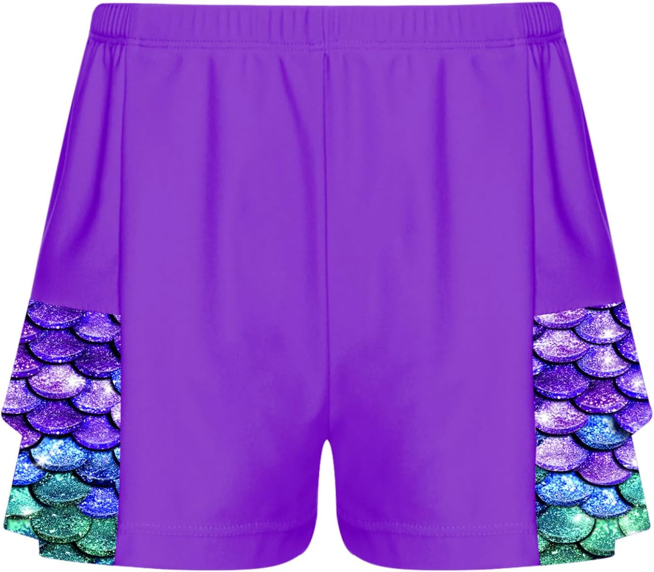 Kids Girls Summer Swim Shorts Quick Dry Swimming Shorts UPF 50+ Beach Sports Elastic Waist Boardshort