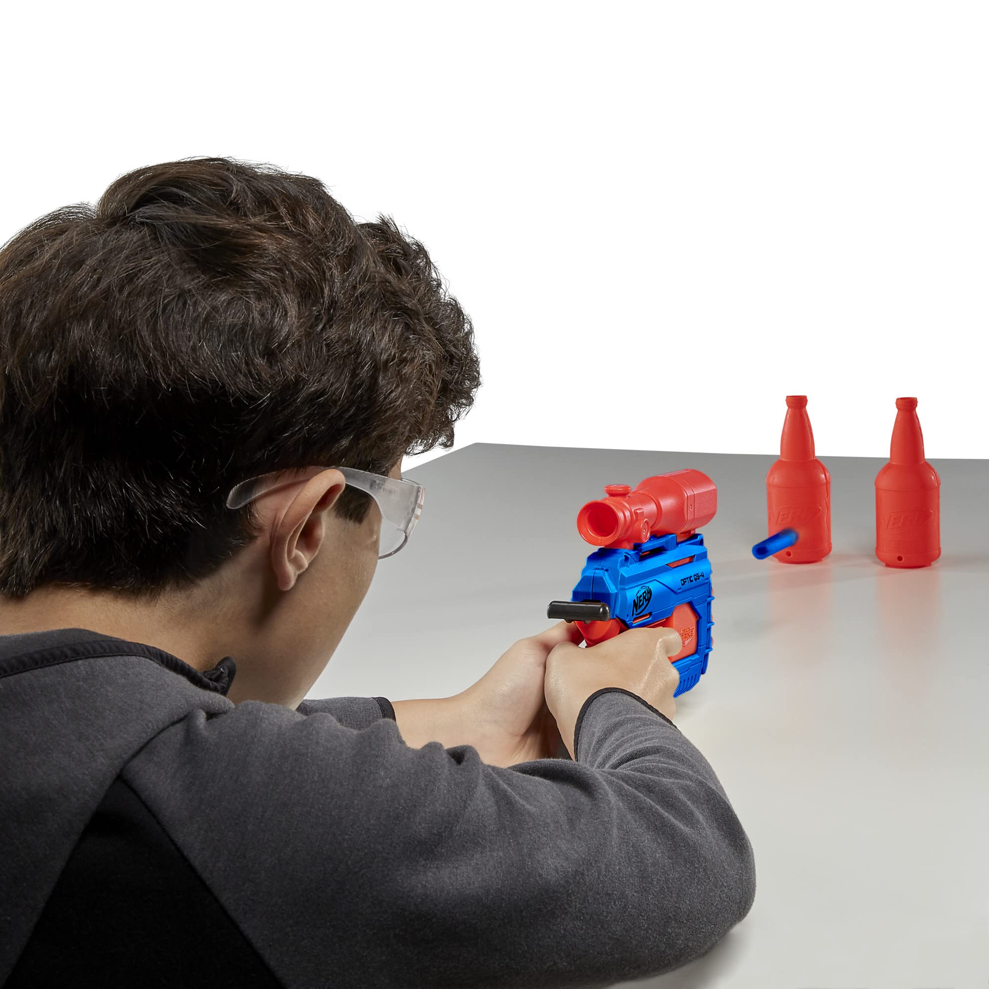 Nerf Alpha Strike Optic QS-4 Duel Targeting Set, 22-Pieces, Includes 2 Blasters, 4 Half-Targets, 16 Official Darts, Multicolor 4