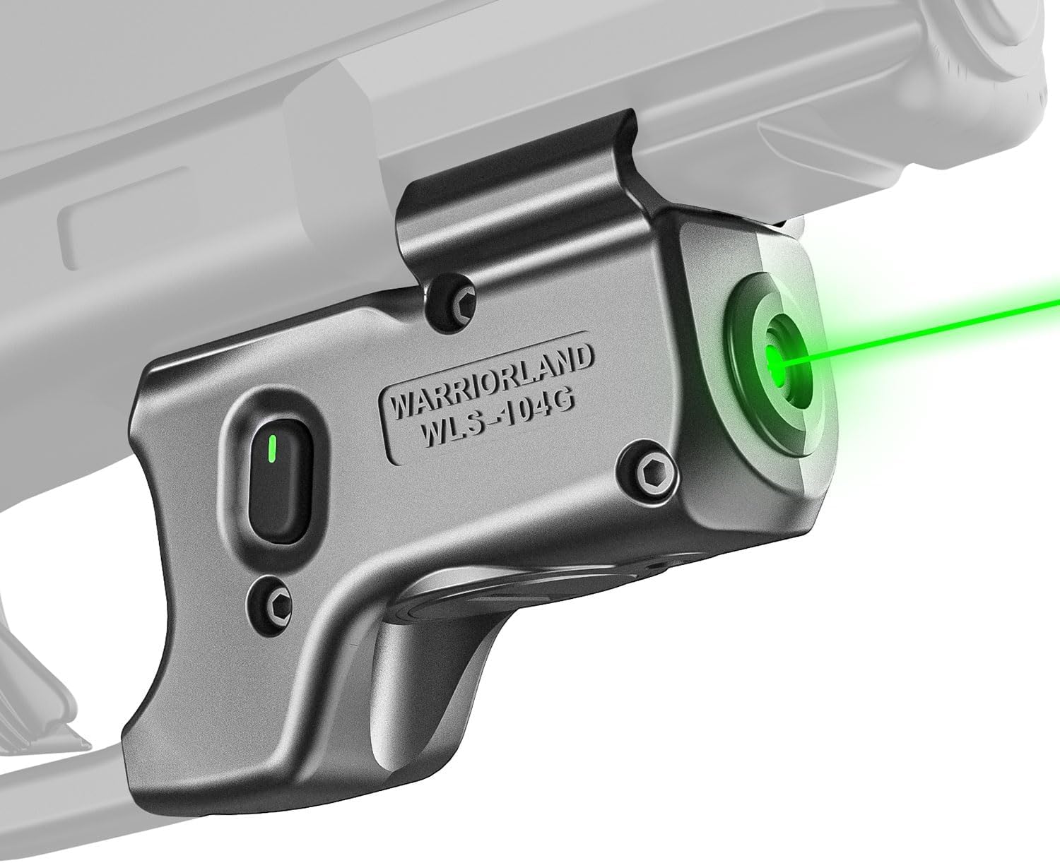 Trigger Laser Compatible for Glock 17/19 Gen 3-5 & 22/23/31/32 Gen 3-4 & 9X/44/45, Not Fits Glock 22/23/31/32 Gen 5, Compact Green Laser Sight with Power Indicator, WLS-104G