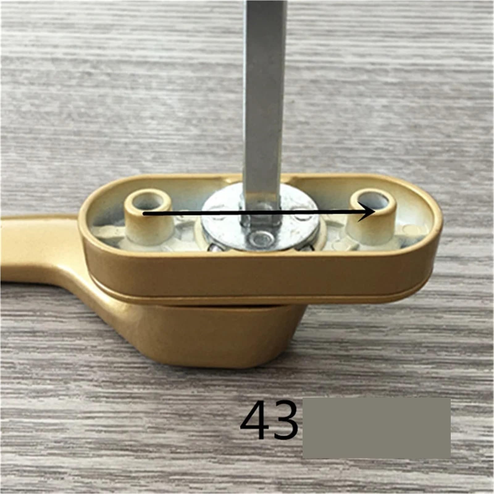 Fensterschloss aus Aluminiumlegierung für Balkontür | Vierkantschaft-Ziehgriff, Diamantgitter-Flügelfenster, gebogener Schlüssel, Vierkantstahl(L)