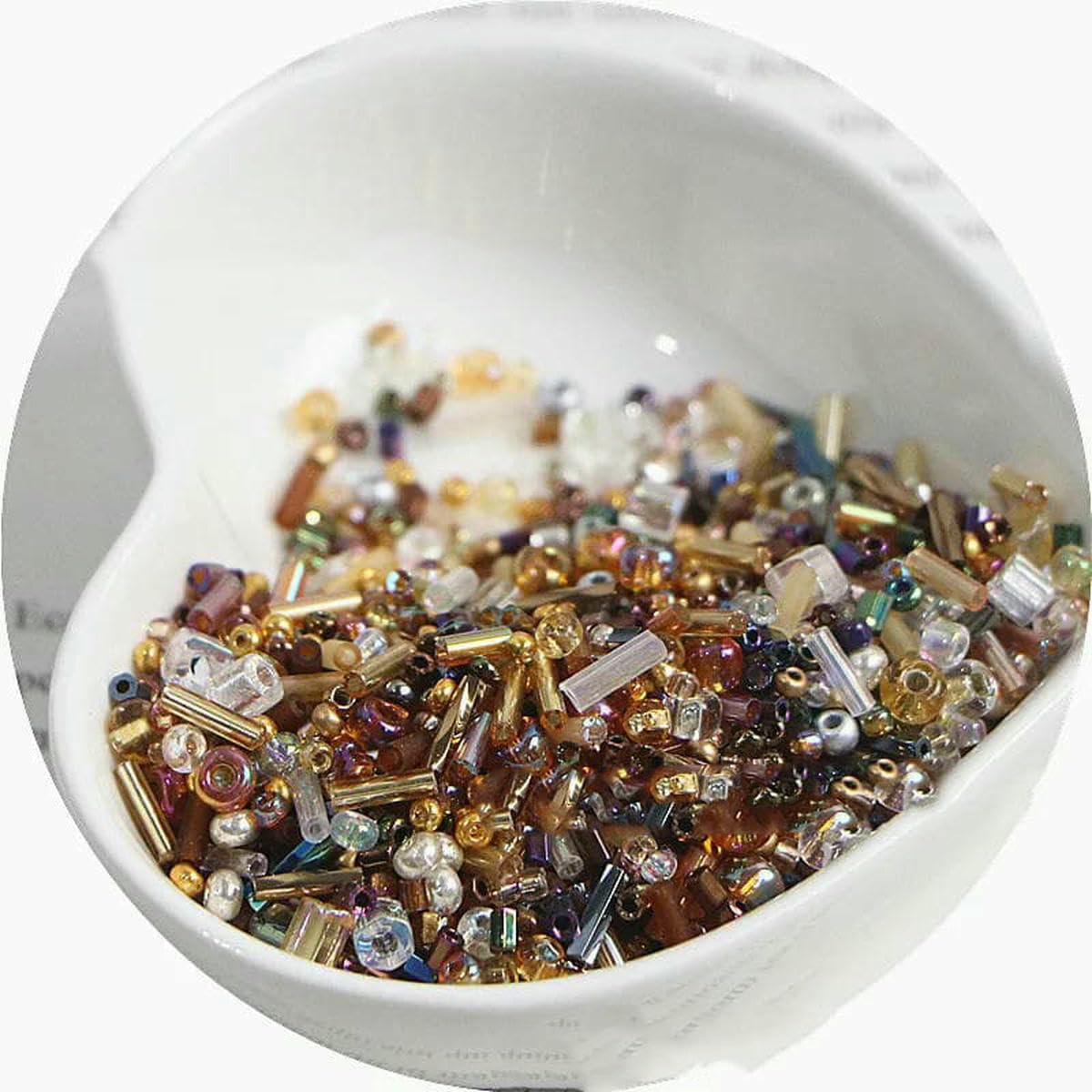 Perles de tube de verre de riz, tube intercalaire de 30g pour DIY de bijoux