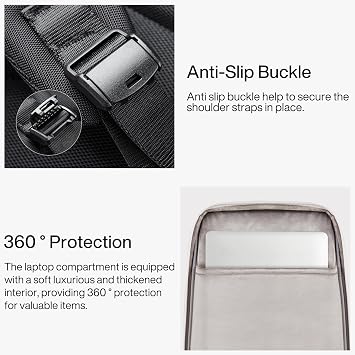 Hanke Expandable Travel Backpack 17 Inch, Full-Open Laptop Backpack, Black