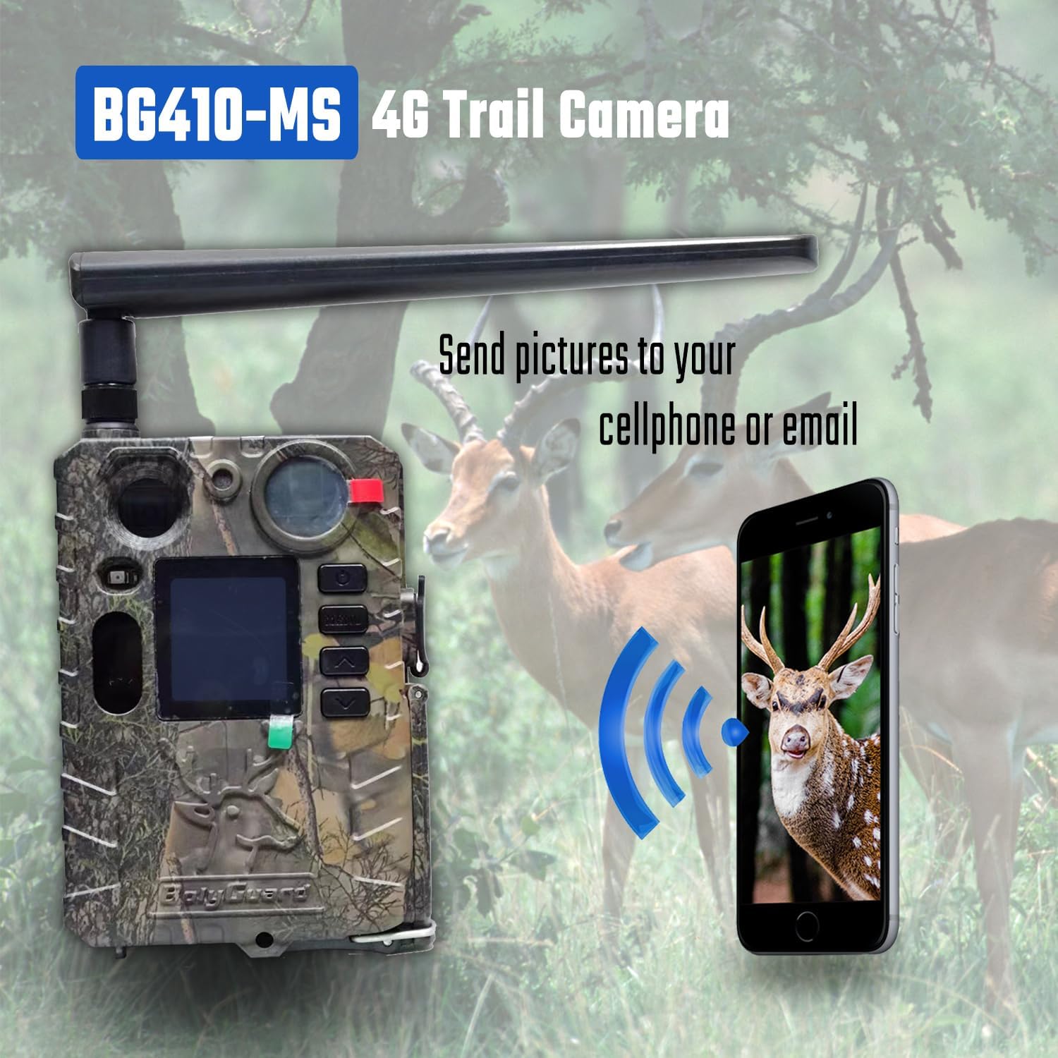 Bolyguard BG310m(4) Trail Camera sending images to a smartphone via 4G