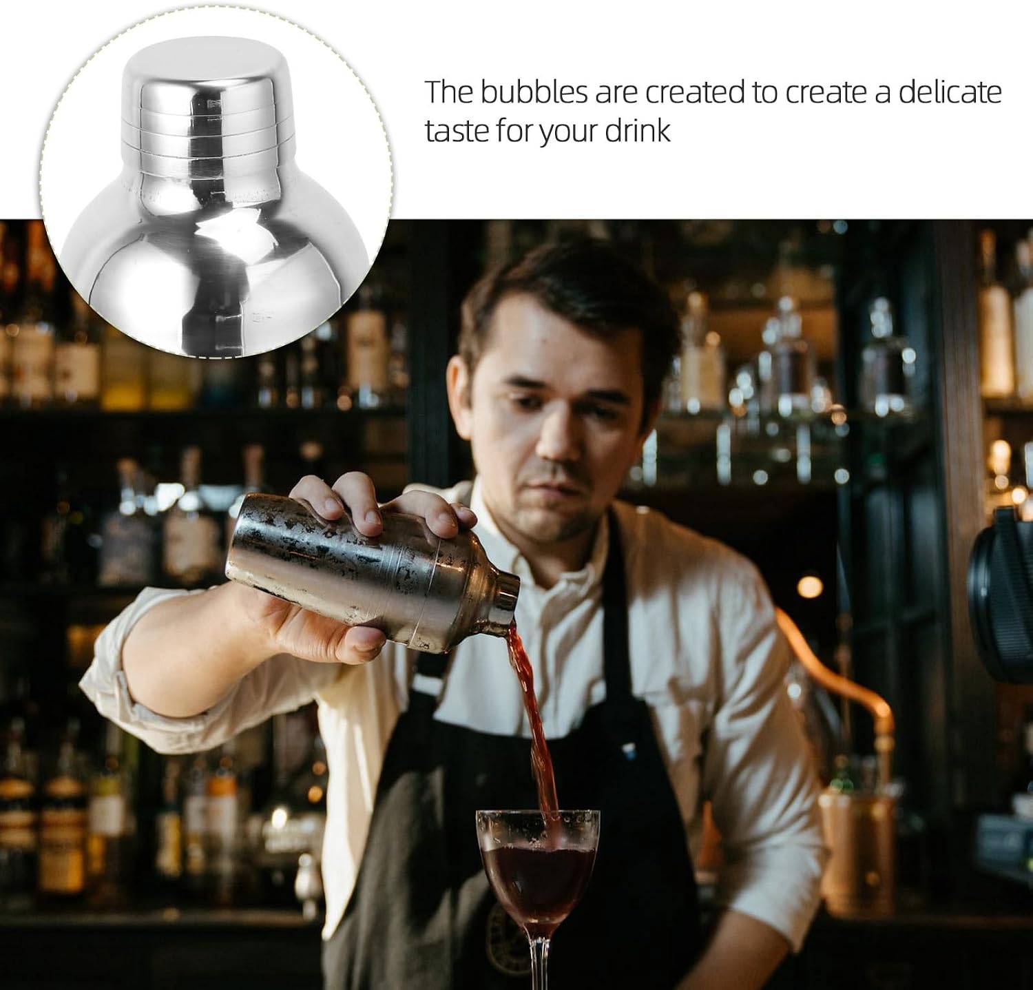 Cocktail Shaker Set Bartender Supplies 22 Pcs Stainless Steel with Measuring Cup and Strainer Thickened Wall Easy to Shake for Home Bar Use
