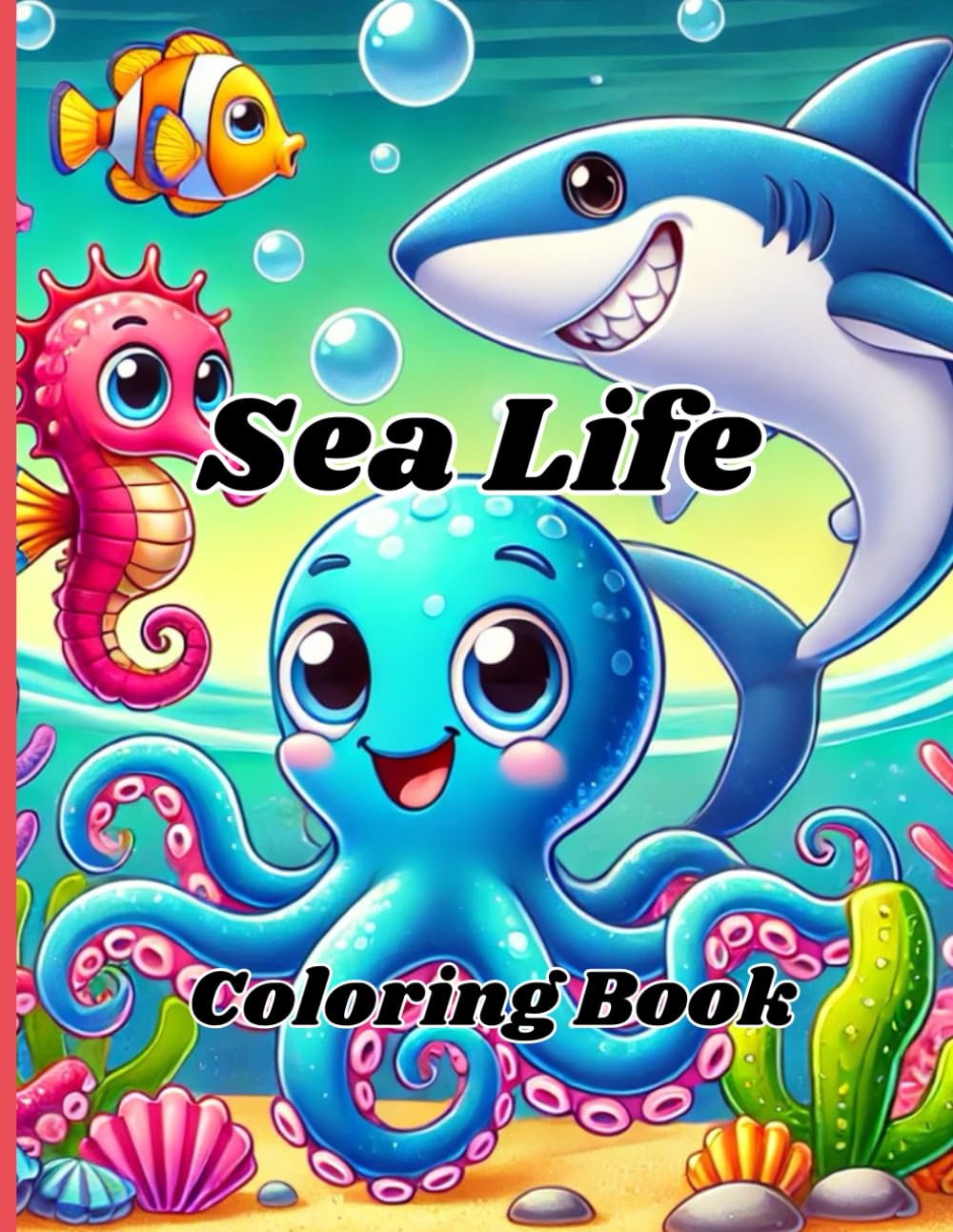 Sea Life: Fun coloring book