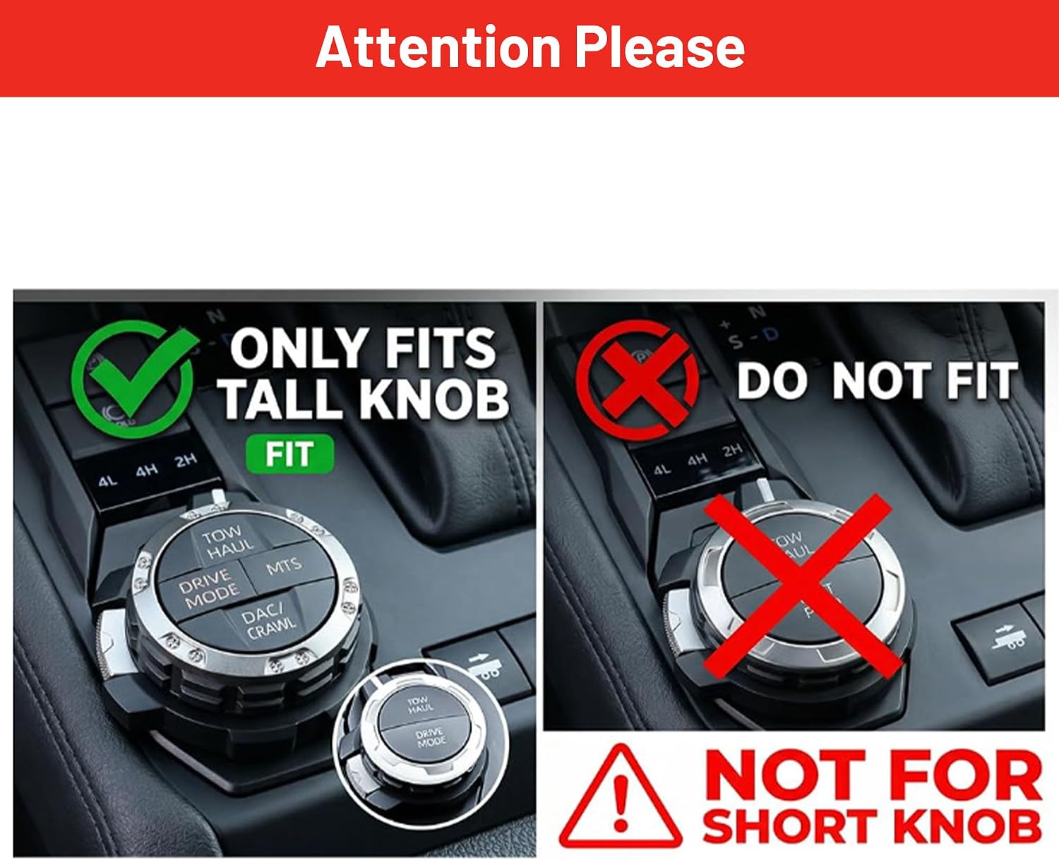 Interior Accessories for Toyota Tacoma 2024 2025 2026 & 4Runner 2025 2026-6 Pieces Aluminum Alloy Ring Knob Cover Trim for 14 Inch Screen, Fits Push Start, AC, 4WD Gear Switch, & Volume, Red