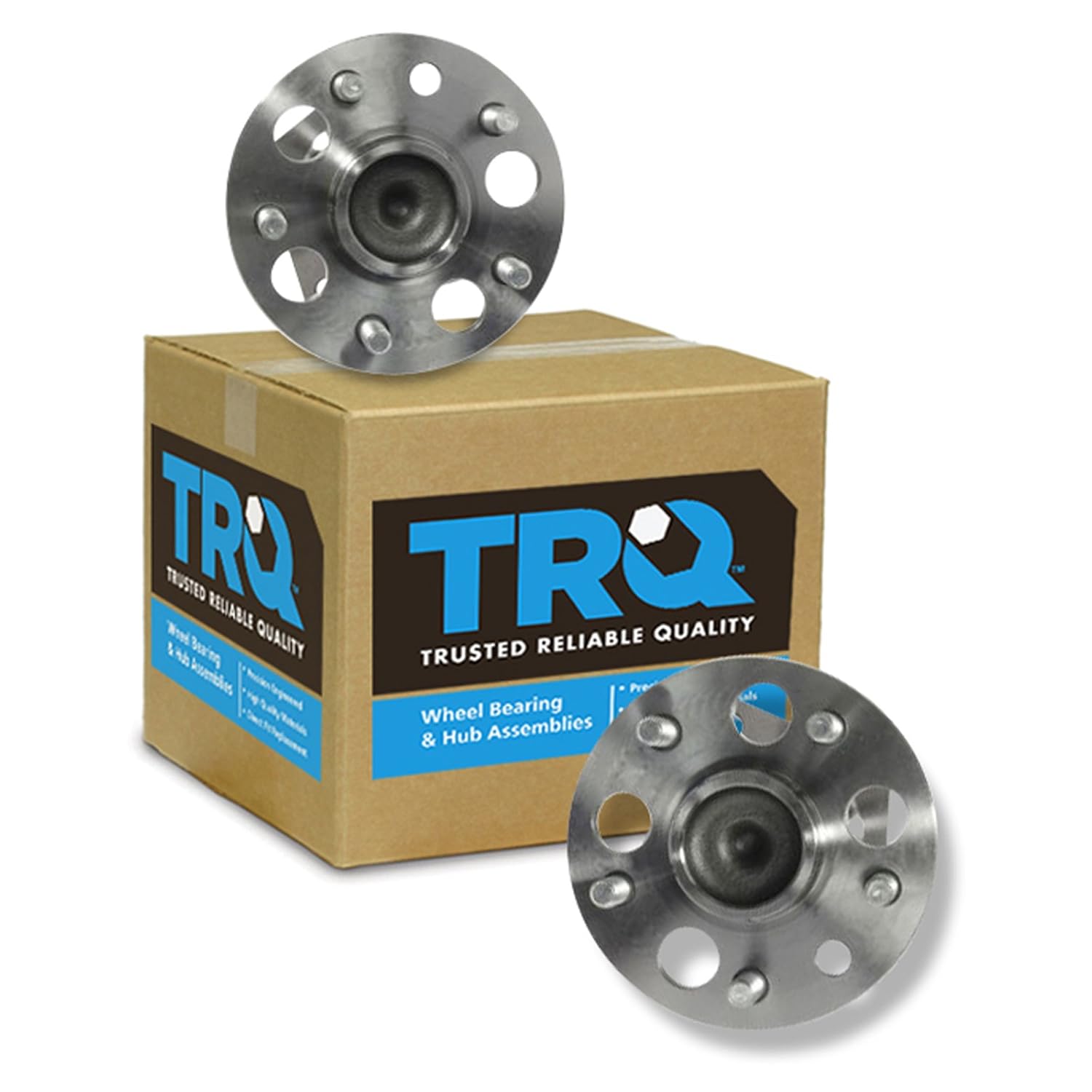 TRQ Rear Wheel Hub Bearings Assembly Set Compatible with 1998-2003 Toyota Sienna BHA53566