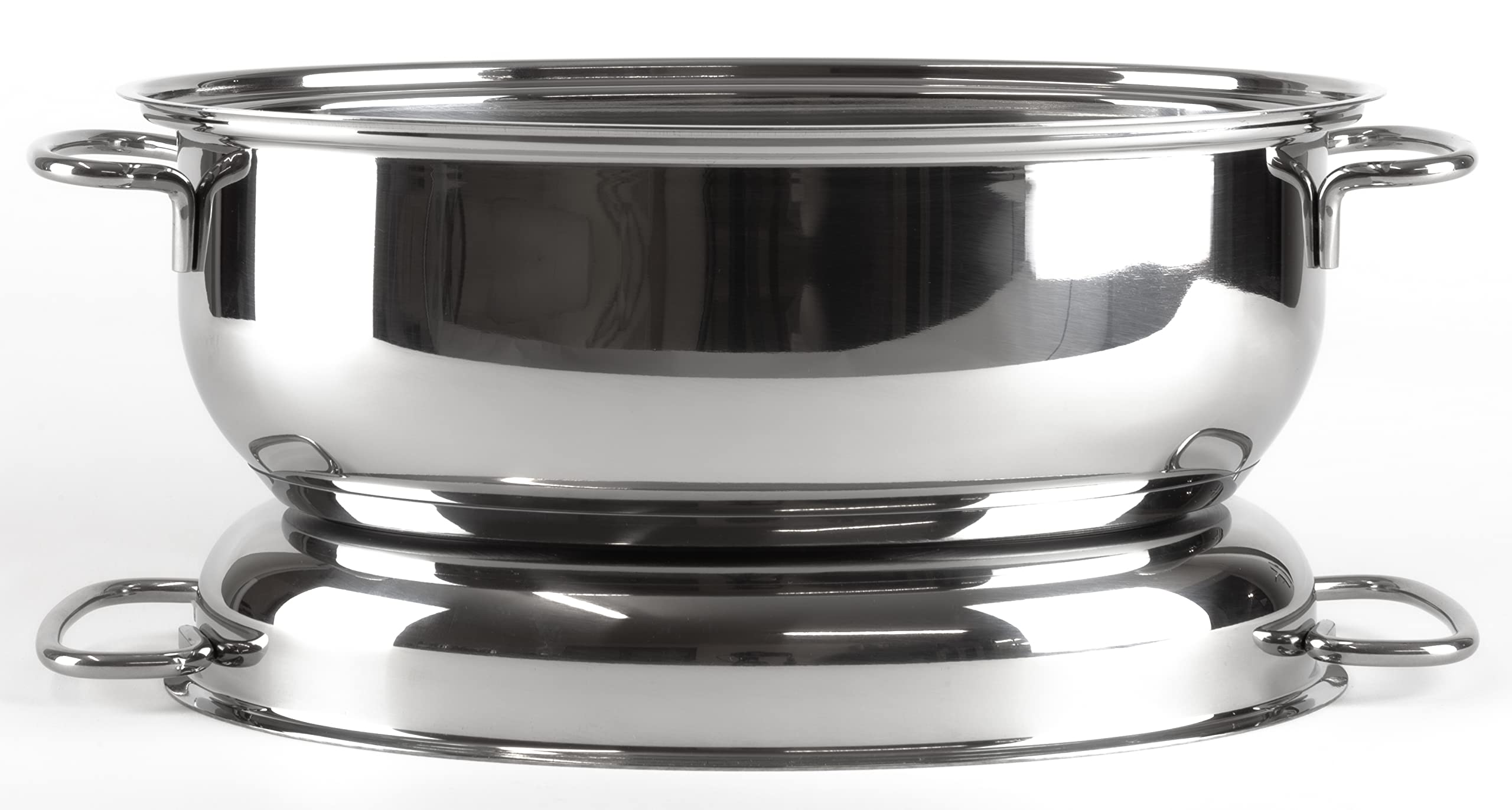 HWD Töpfe Pfannen Bräter mit Deckel für Induktion, 18/10 Edelstahl poliert, Deckel, Thermoknauf, Garsystem, unbeschichtet