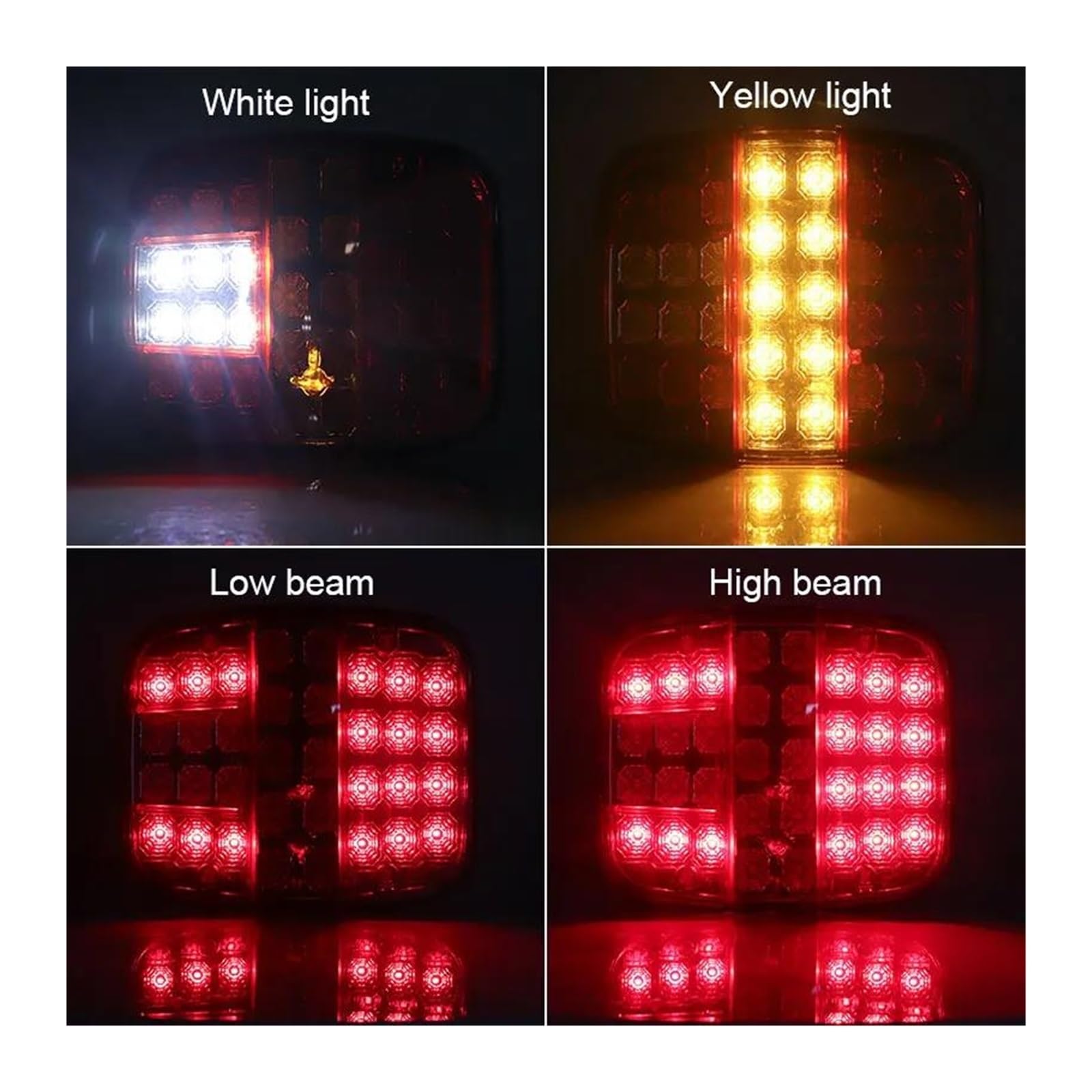 FRENO TRASERA LED Luz Trasera De Freno Con Montaje Perno Remolque Para Jeep CJ YJ JK Para Wrangler Pick-up Intermitentes 3 1 Luces Marcha Atrás(1pc Brake Taillight)