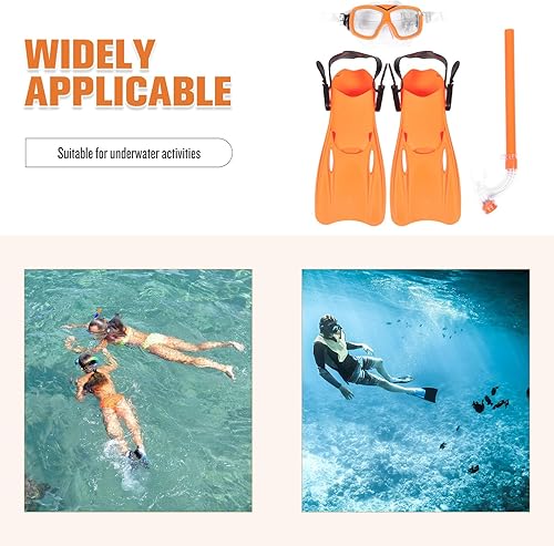 Miniatura 8 de Conjunto de equipo de snorkel ligero con sello hermético compacto equipo de esnórquel para niños y edades, ajuste cómodo y
