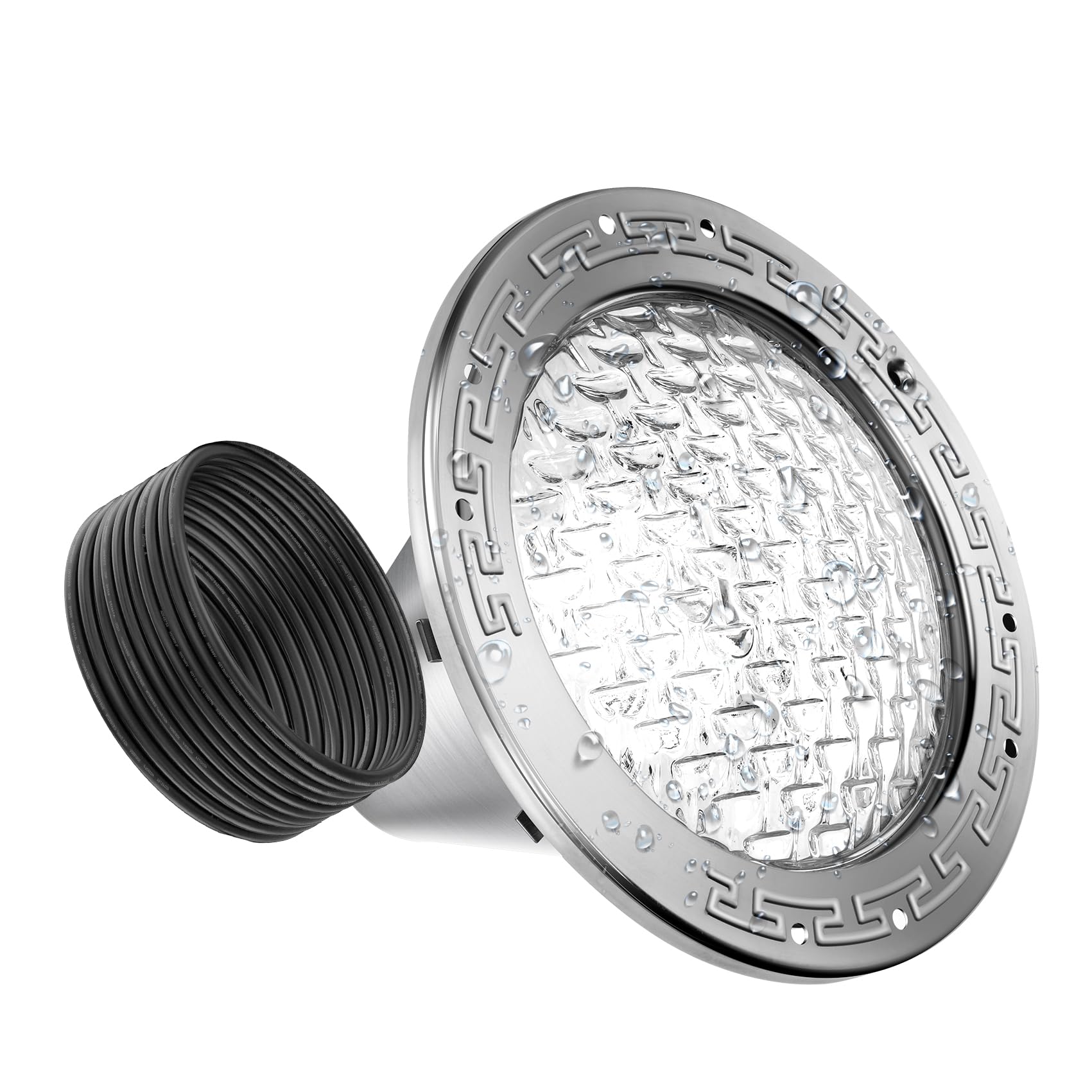 10 Inch LED Pool Lights for Inground Pool, AC120V Cool White 6000K Pool Lights Compatible with pentair and Hayward 10" Wet Niches,IP68 Waterproof,35W,50 FT Cord