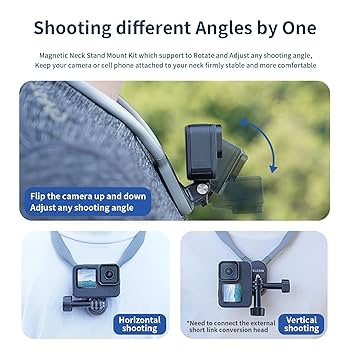 TELESIN スマートフォンマグネットネックホルダー HNM-001-B TELESIN Smartphone Magnetic Neck Holder - メルカリ