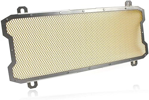 Cubierta protectora para radiador de motocicleta Kawasaki Z650 de aluminio y acero inoxidable, con bisel protector, Dorado