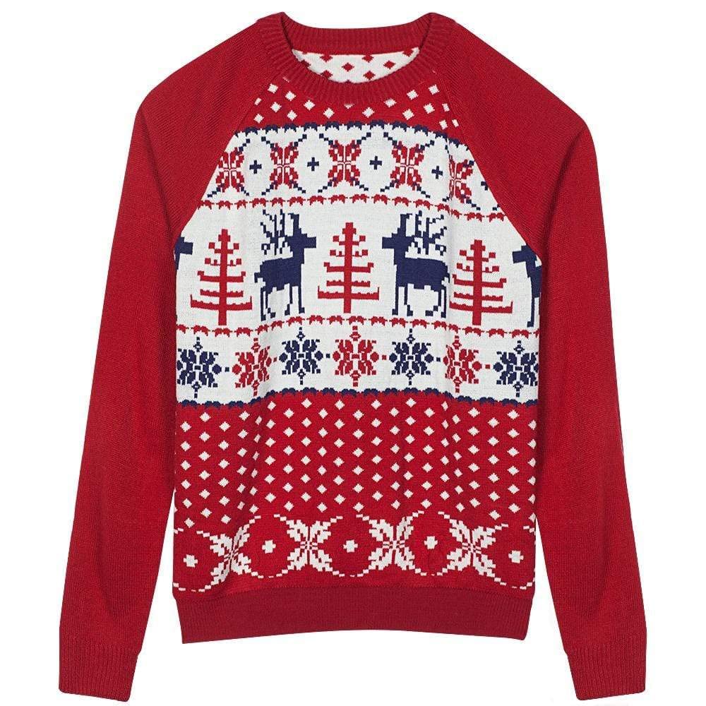 Pull de Noël Rennes Blueberry Pet pour hommes et femmes taille S