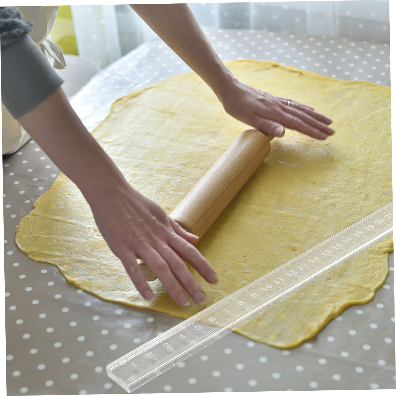 Cabilock 3pares Regla De Medición De Masa Para Hornear Guías De Grosor Para Rodillo Accesorio Práctico Para Repostería y Galletas