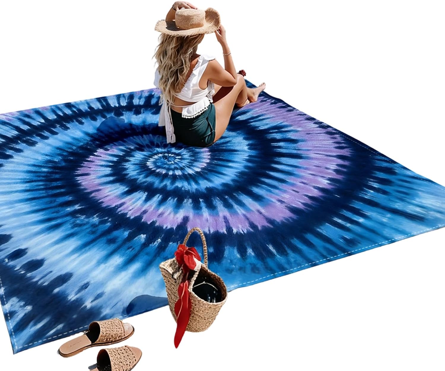 Sand Outdoor Blanket Beach Mats Ideal for Beach Poolsides Picnics Fast Drying Polyester Texture Transportable Outdoor Meal Mats