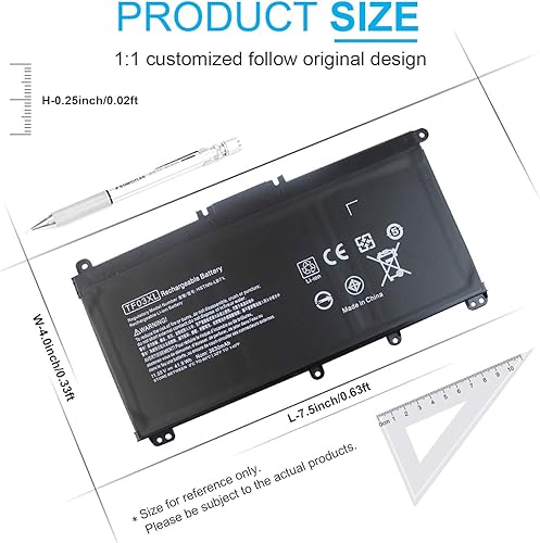 Miniatura 3 de TF03XL 920070-855 - Batería para portátil HP Pavilion 15-CC023CL 15-CC050WM 15-CC563ST 17-AR050WM 15-CC 15-CD 14-BF Series 920046-421 920046-121