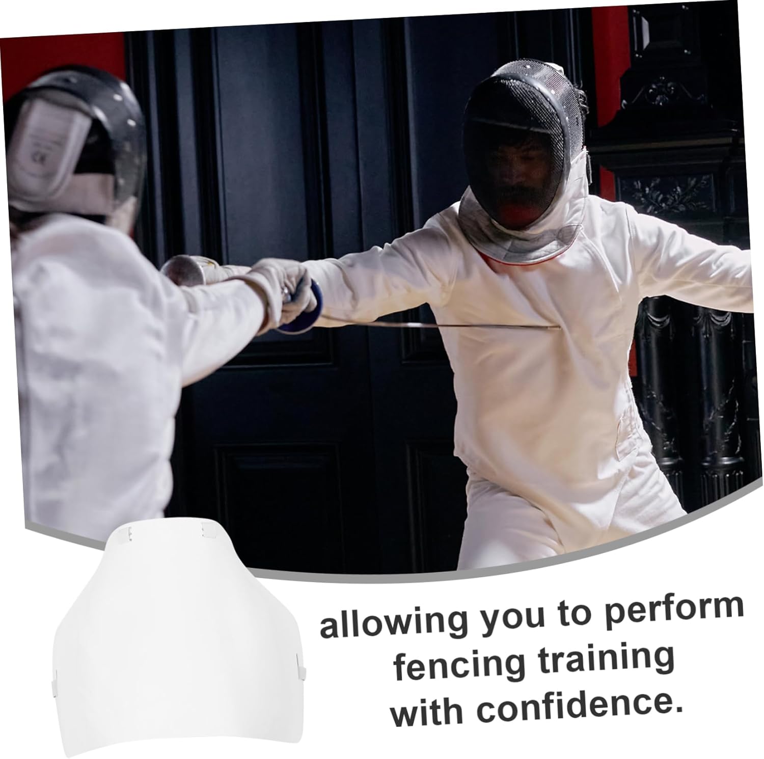 Totority Convenient Chest Protector Guard Ergonomic and Breathable Fencing Accessory for Men Women Full Chest for Training Competition Lightweight Design for Comfort