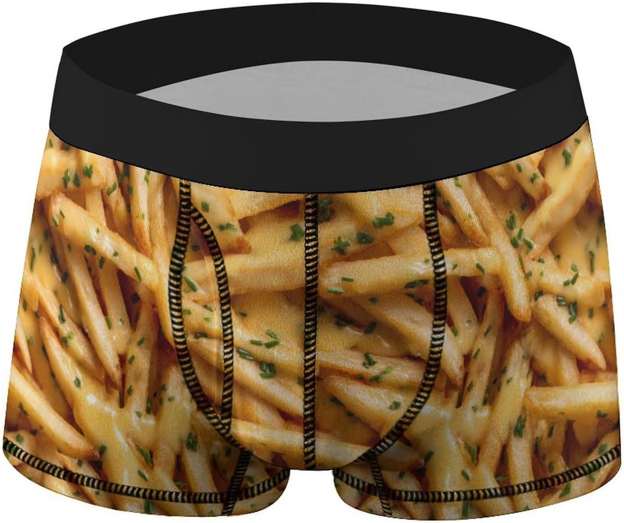 Cheese Fries Novelty Men's Boxer Briefs Soft Breathable Underpants Trunks Stretch Underwear