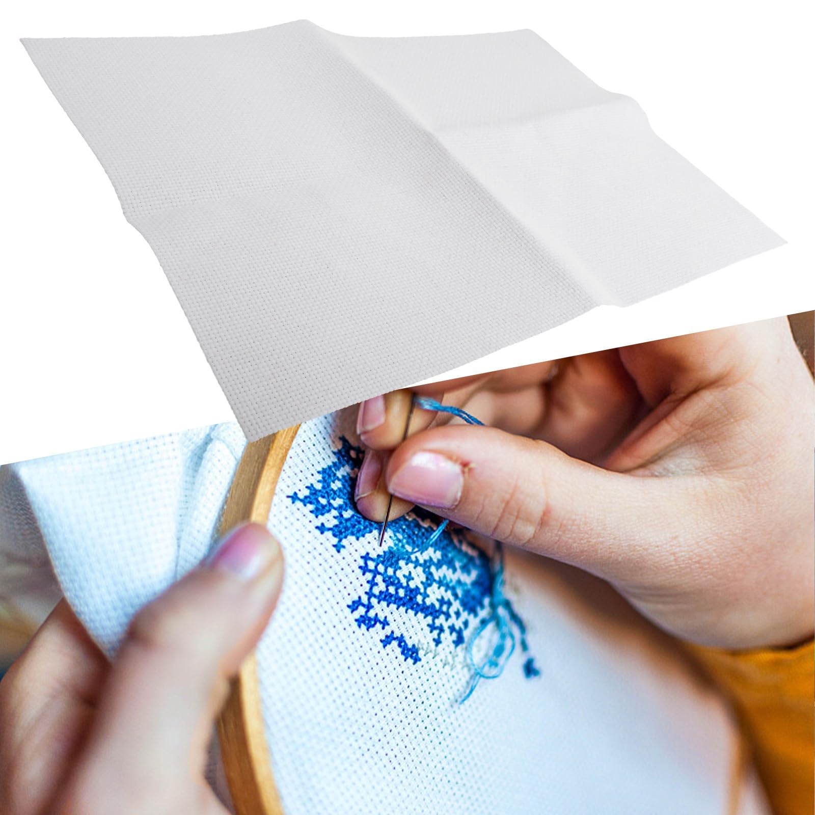 Soft Cotton Cross Stitch Fabric 11 Count for Aida Cloth for DIY Handcraft Projects