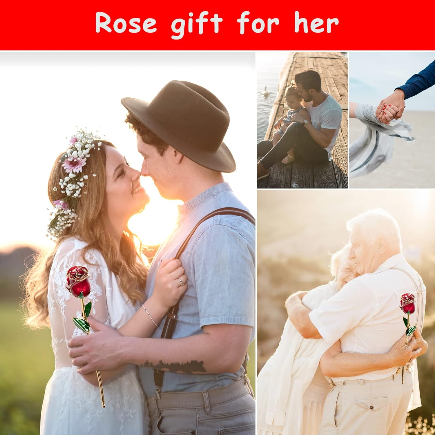 即納 Yamore 24kゴールドディップリアルローズ 永遠にプリザーブドレッドローズフラワー スタンド付き ロマンチックなギフト バレンタインデー 母の日 Matzi27 Com