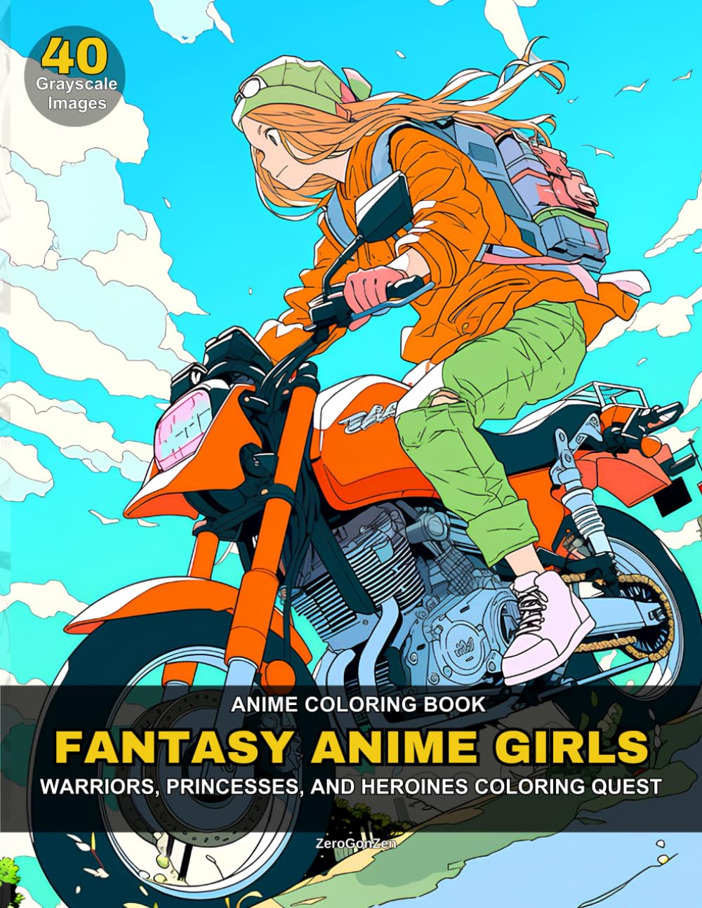 Fantasy Anime Girls: Warriors, Princesses, and Heroines Coloring Quest