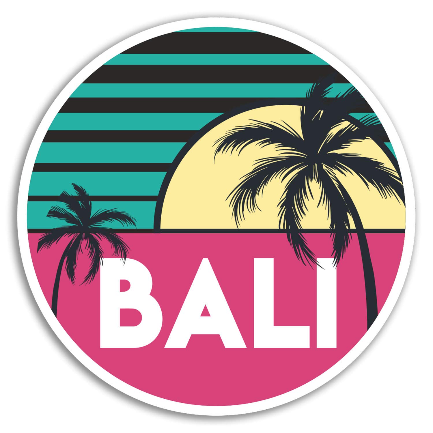 Destinationvinyl Multi 2 X 10Cm Bali Vinyl Stickers - Indonesia Travel Sticker Laptop Luggage #18015 (10Cm Wide)
