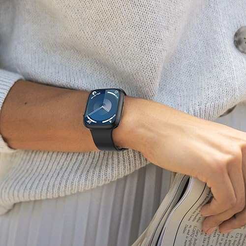 Miniatura 8 de Goton - Funda compatible con Apple Watch Series 7 2021 (sin protector de pantalla), cubierta de borde de TPU suave, accesorios de parachoques para