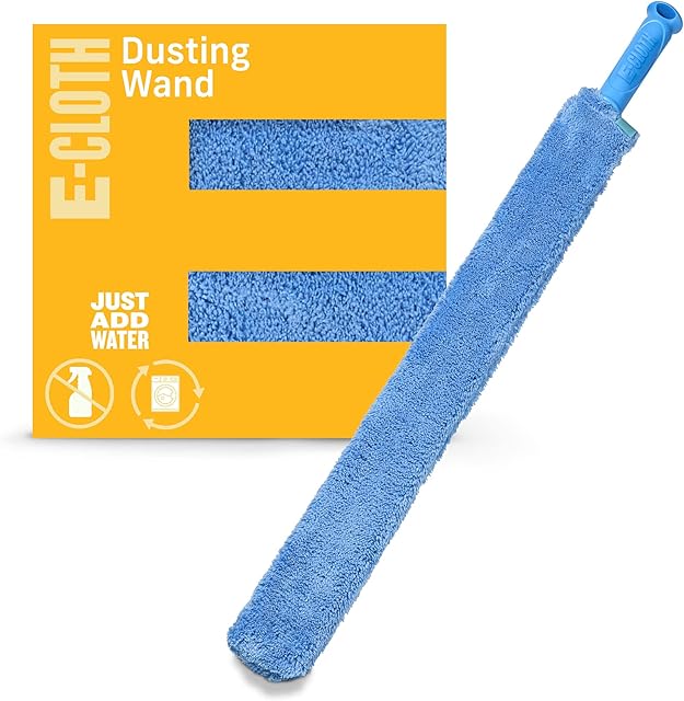 E-Cloth Cleaning & Dusting Wand, Microfibre, 300 Wash Guarantee, Blue, 1 Pack