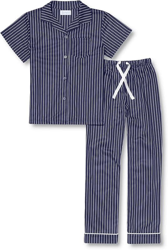 Pajamas for Kids - Kids Short Sleeve Button Down Pajamas with Pants