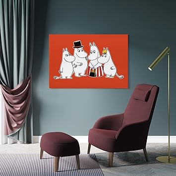 Amazon ムーミン グッズ インテリア アートパネル ポスター 絵画 おしゃれ 北欧 韓国 部屋飾り壁掛け 背景絵画 モダン アートボード 玄関 インテリア 壁の絵 額付き ウォールステッカー オンライン通販