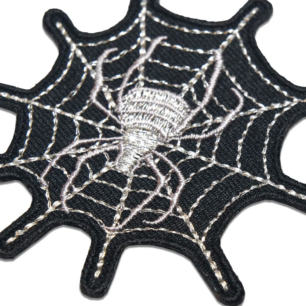 カスタムスタイル 蜘蛛の巣刺繍 サイズ34 ほぼ未使用 変装 ハロウィン 蜘蛛の巣 クモの巣スパイダー 刺繍アイロンワッペン