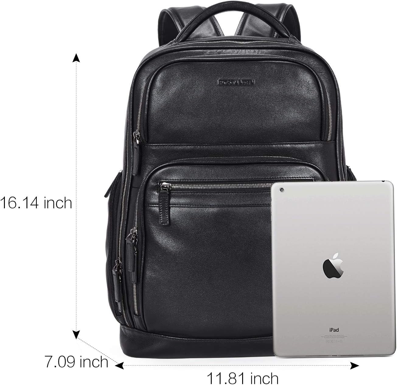 New Deal BOSTANTEN Leather Backpacks College 15.6” Laptop Travel Computer Shoulder Backpack For Men Black Top Rated BOSTANTEN Leather Backpacks College 15.6” Laptop Travel Computer Shoulder Backpack For Men Black