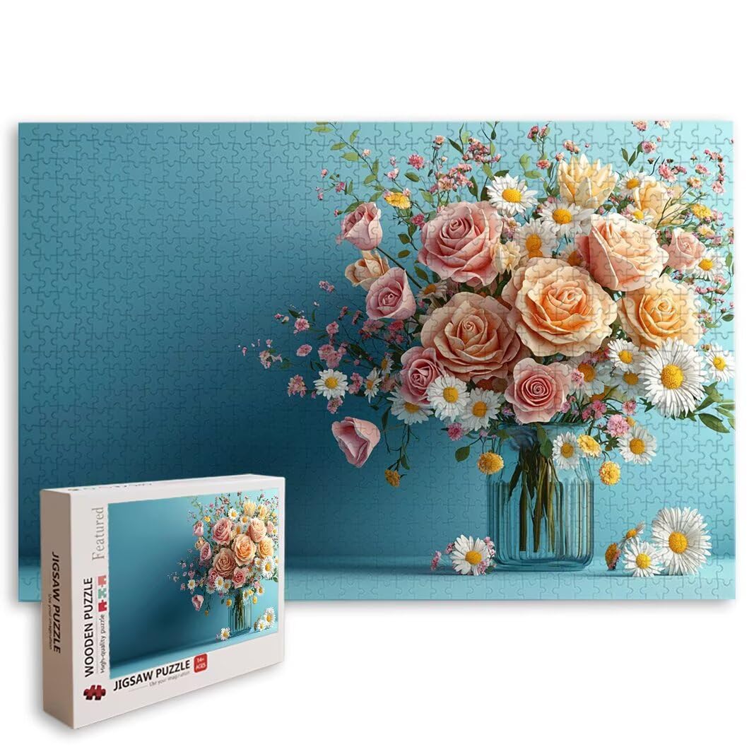Puzzle 5000 elementów, różowa układanka, rozmiar: 157 x 106 cm, prezent dla