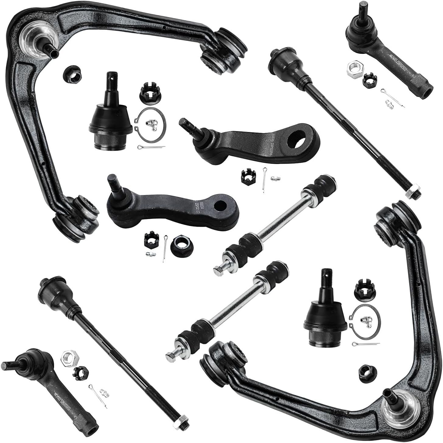 - Detroit Axle -12pc Front End Kit for Chevy GMC Silverado Sierra Suburban Yukon XL Avalanche 1500 Tahoe Cadillac Escalade ESV EXT Upper Control Arms Lower Ball Joints Sway Bars Tie Rods Replacement