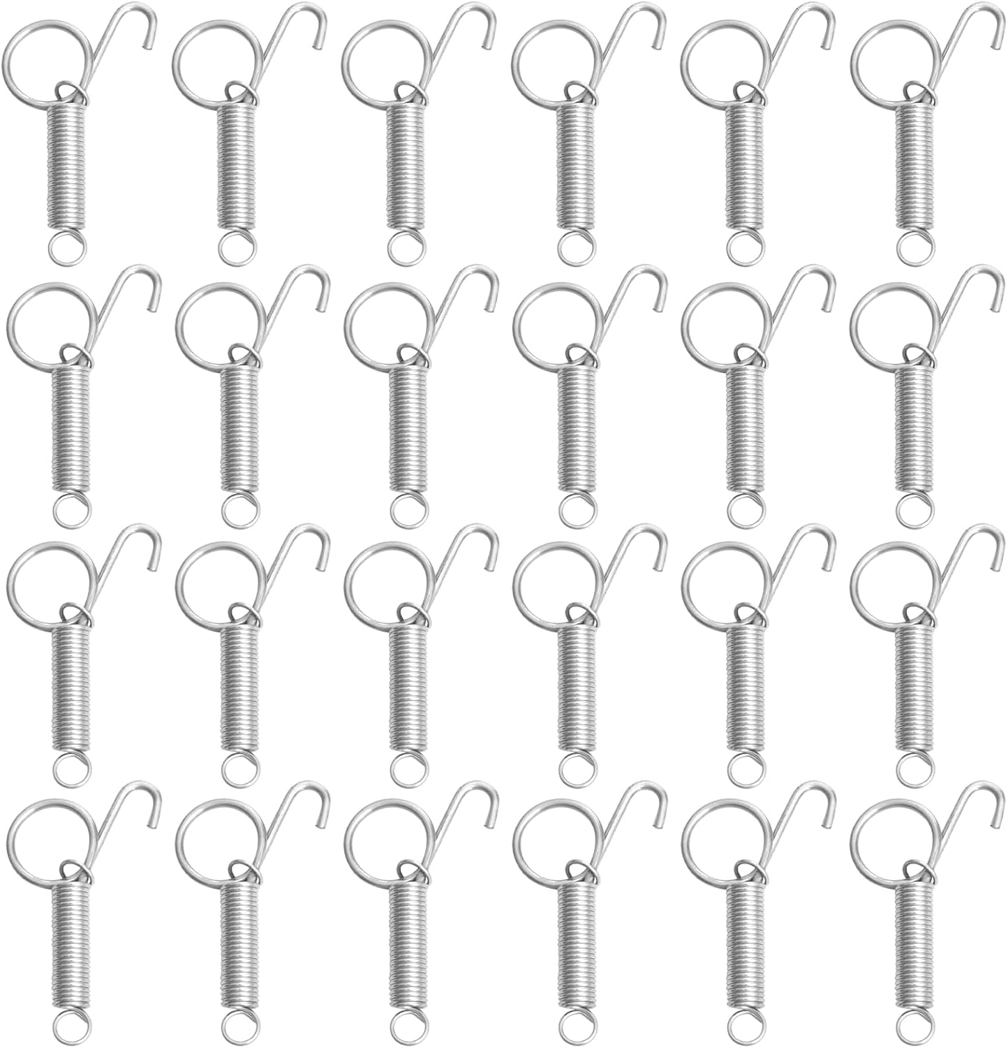24Pcs Spring Door Latch,Spring Latch Hook,Pet Door Latch,Cage Clips,Metal Finger Spring Latch Hook, Multi Functional Pet Cages Door,Spring Latch