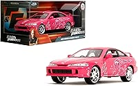 Jada Toys – Fast & Furious 1:24 Honda Integra (Suki’s Pink Design) – Die-Cast Model Car, Detailed Exterior, Authentic Movie Replica, Collectible Toy – Ages 8+, Pink