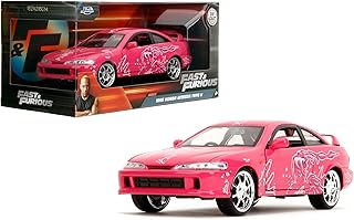 Jada Toys – Fast & Furious 1:24 Honda Integra (Suki’s Pink Design) – Die-Cast Model Car, Detailed Exterior, Authentic Movie Replica, Collectible Toy – Ages 8+, Pink