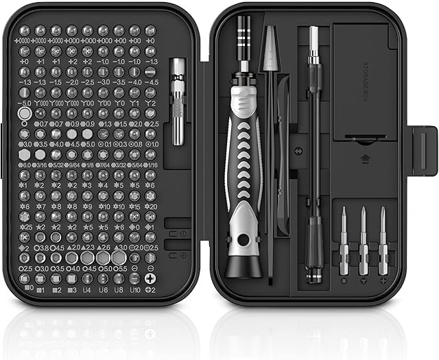 130 in 1 Precision Screwdriver Set, Screwdriver Bit Sets Mini Screwdriver Set with Portable Case, DIY Repair Tools Kit for iPhone Laptop PC Watch Glasses and Other Electronics