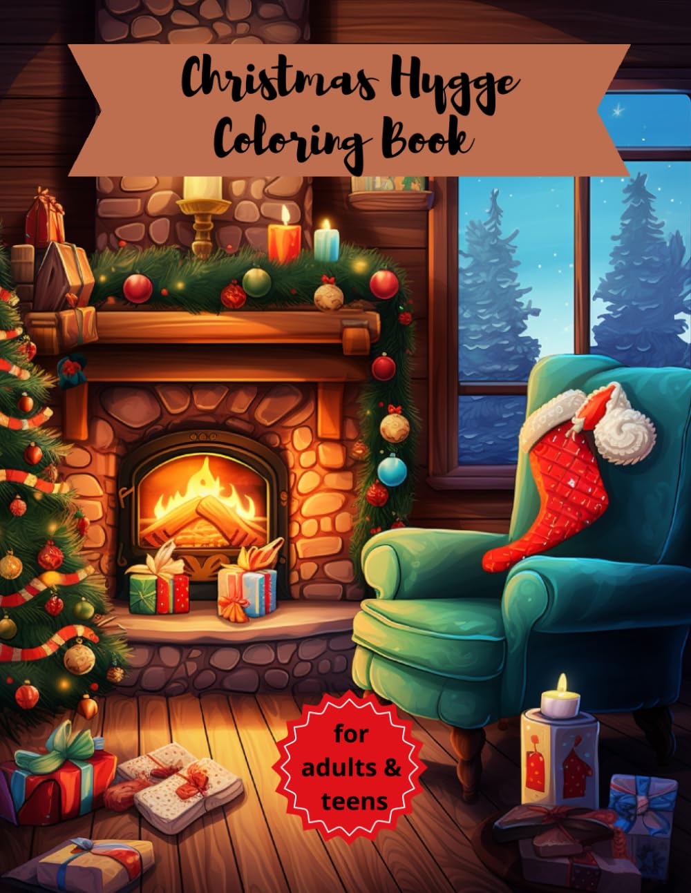 Cute & Easy Christmas Hygge Coloring Book: Unique Cozy Holiday Pages with Simple Bold Designs & Relaxing Winter Scenes for All Ages