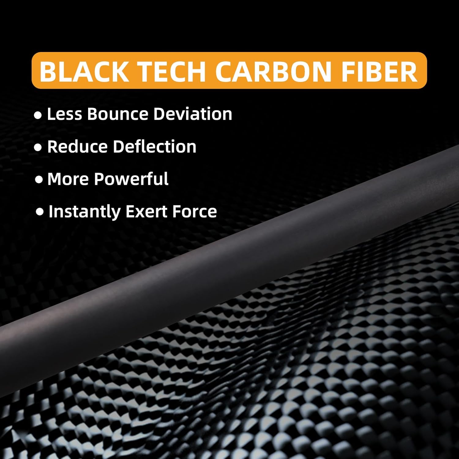 CROWN ME Carbon Fiber 3-Piece Jump Break Cue Stick with 13mm Phenolic Tip - Professional 55" Pool Billiard Equipment